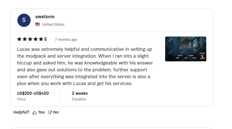 Verified Fiverr review 10