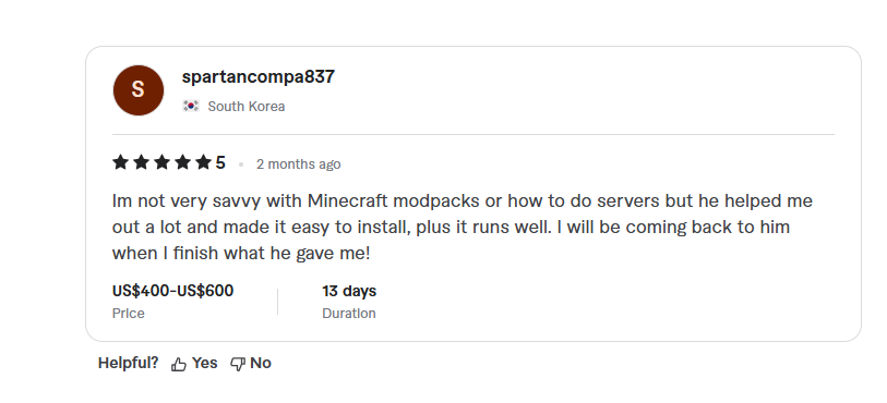 Verified Fiverr review 3