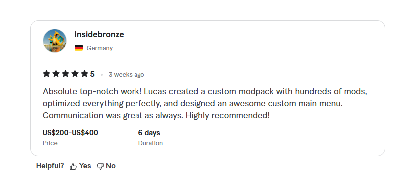 Verified Fiverr review 4