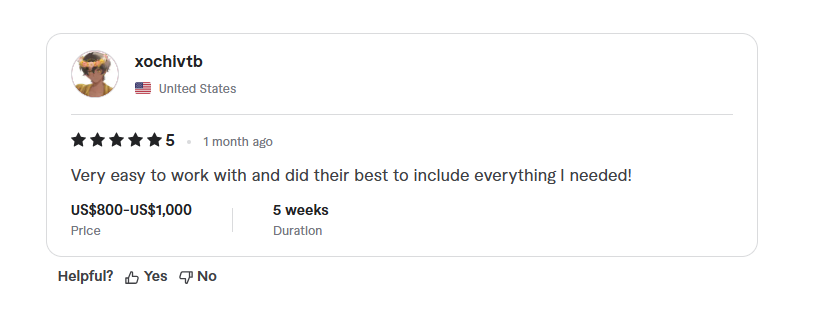 Verified Fiverr review 7
