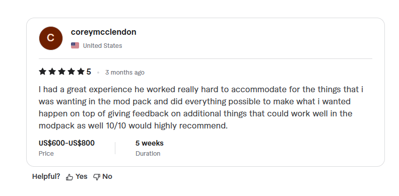 Verified Fiverr review 8